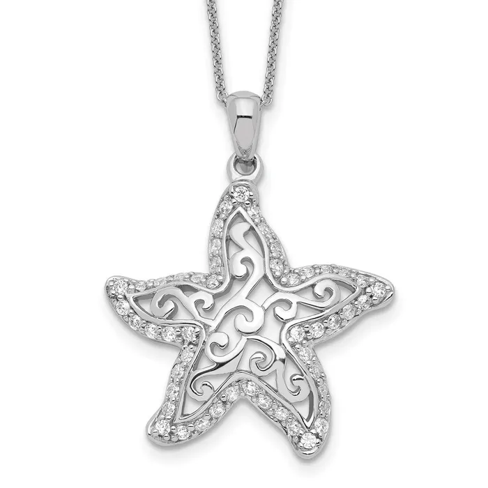 TreasureFineJewelers Necklaces Sentimental Expressions Sterling Silver Rhodiumplated CZ Make A Difference 18in Necklace TreasureFineJewelers Necklaces Sentimental Expressions Sterling Silver Rhodiumplated CZ Make A Difference 18in Necklace