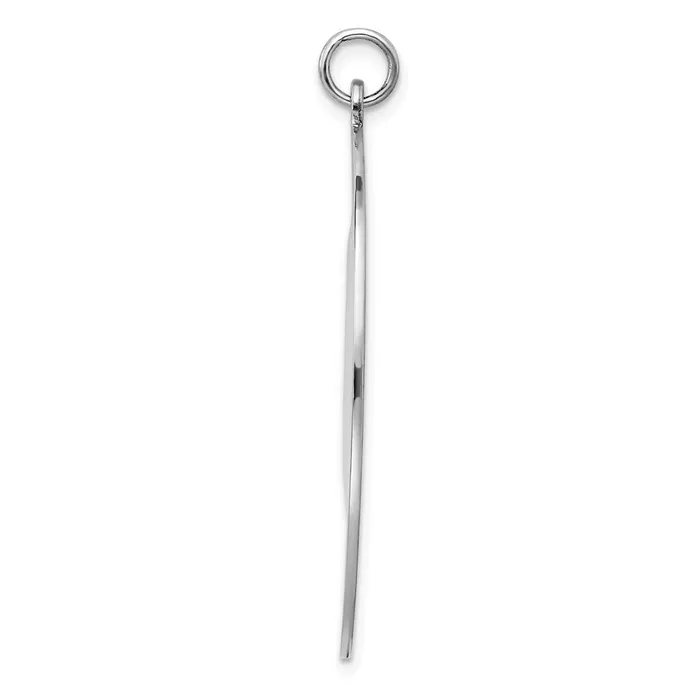TreasureFineJewelers Rings Sterling Silver Rhodplated Eng Rnd Polish FrontSatin Back Disc Charm