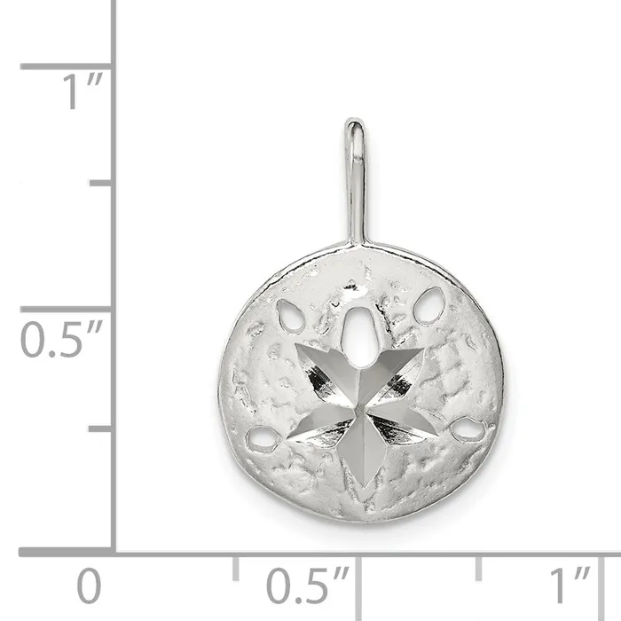 TreasureFineJewelers Sterling Silver Sand Dollar Charm Rings