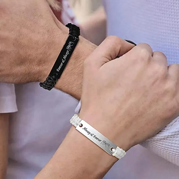 Trendolla Jewelry Necklaces Notarnish Medical Grade Titanium Braided Rope Shop Personalized Bracelets