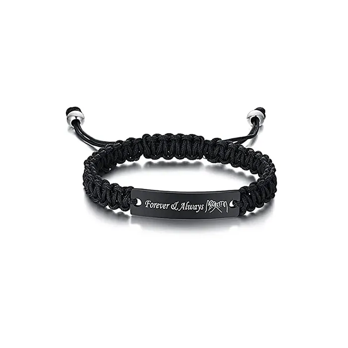 Trendolla Jewelry Necklaces Notarnish Medical Grade Titanium Braided Rope Shop Personalized Bracelets