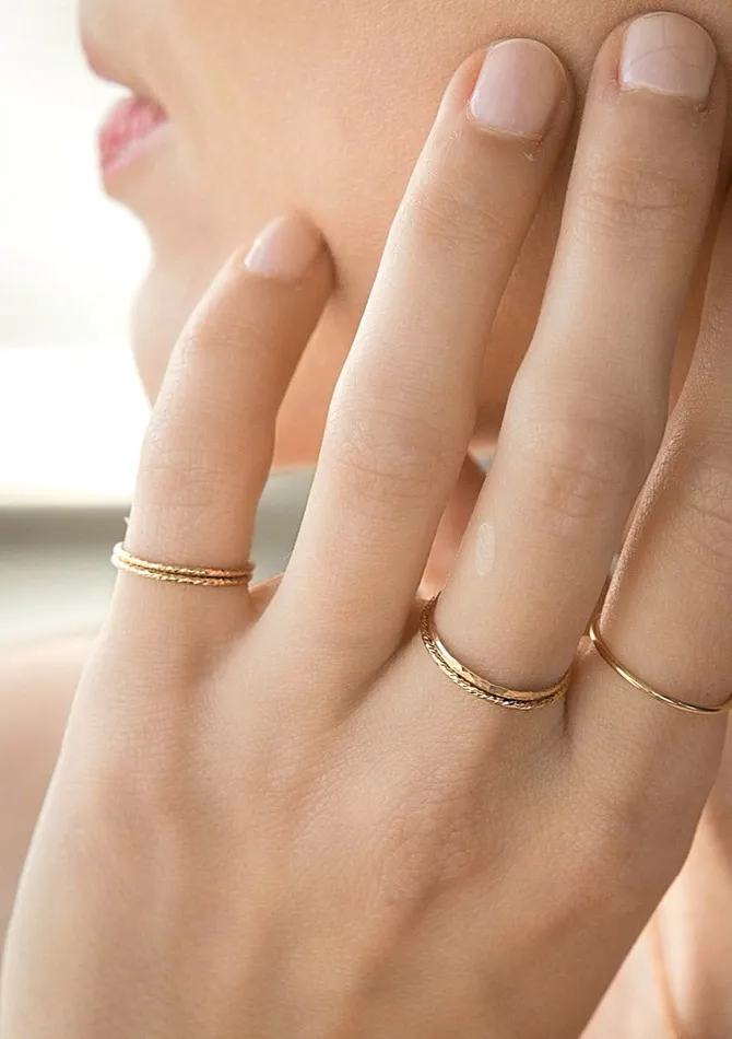 Sparkle Stacking Ring ERIJEWELRY Rings