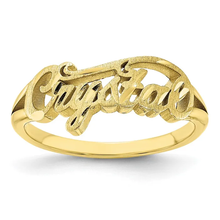 10K Polished Personalized Name RingWBC10XNR58Y WB Choice Jewelry Rings