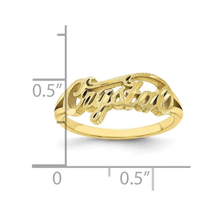 10K Polished Personalized Name RingWBC10XNR58Y WB Choice Jewelry Rings 10K Polished Personalized Name RingWBC10XNR58Y WB Choice Jewelry Rings