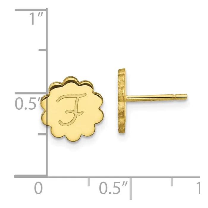 10KY Initial Flower Post EarringWBC10XNE148Y WB Choice Jewelry Earrings 10KY Initial Flower Post EarringWBC10XNE148Y WB Choice Jewelry Earrings