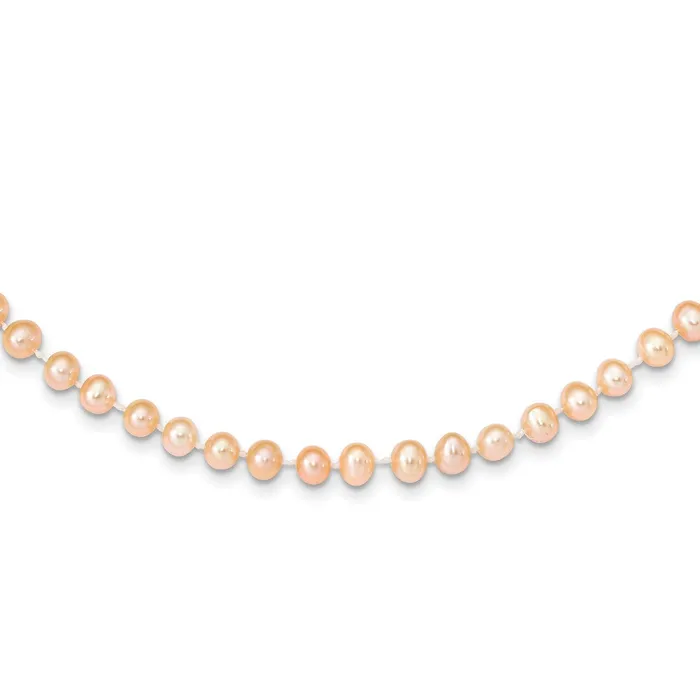 14k 56mm Pink Near Round Freshwater Cultured Pearl NecklaceWBCPPN05018 WB Choice Jewelry Necklaces
