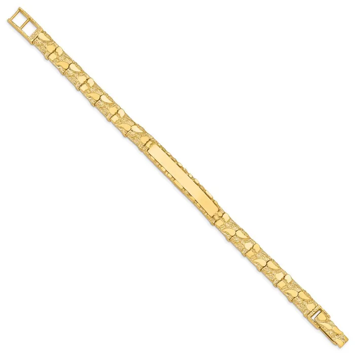 Bracelets 14k 7mm Nugget ID BraceletWBCNUGID78 WB Choice Jewelry