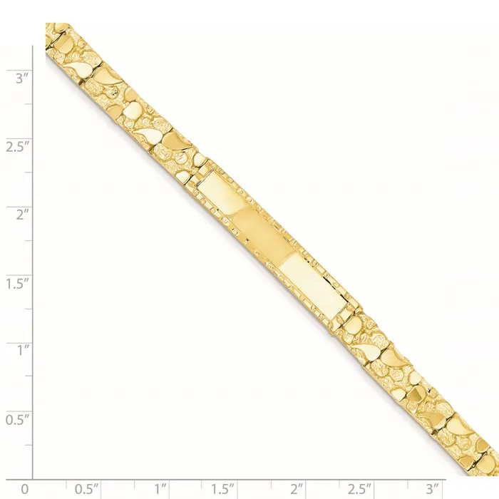 Bracelets 14k 7mm Nugget ID BraceletWBCNUGID78 WB Choice Jewelry