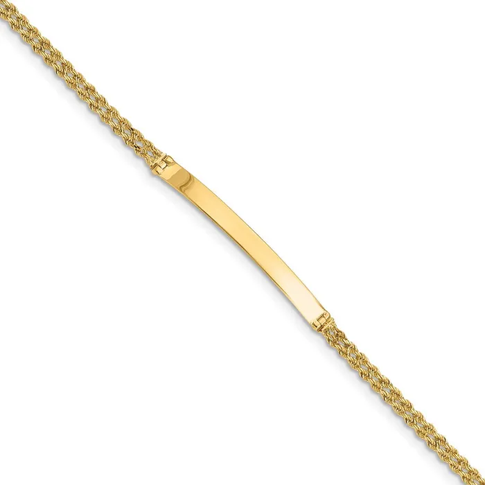 Bracelets WB Choice Jewelry 14k Two Strand Rope ID BraceletWBC012SD8