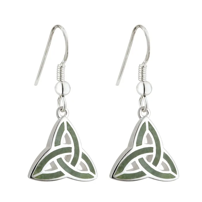 Connemara Trinity Knot Drop Earrings Celtic Collections Earrings