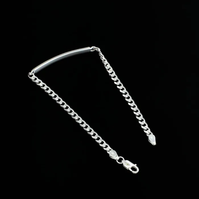 Karizma Jewels Bracelets 925 Sterling Silver Mens Thinnest Cuban Bracelet Man Jewelry 85