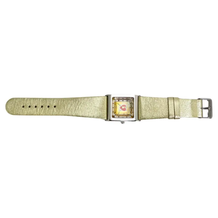 Moschino 1980s Metallic Gold Leather Watch Vintage by Misty Watches