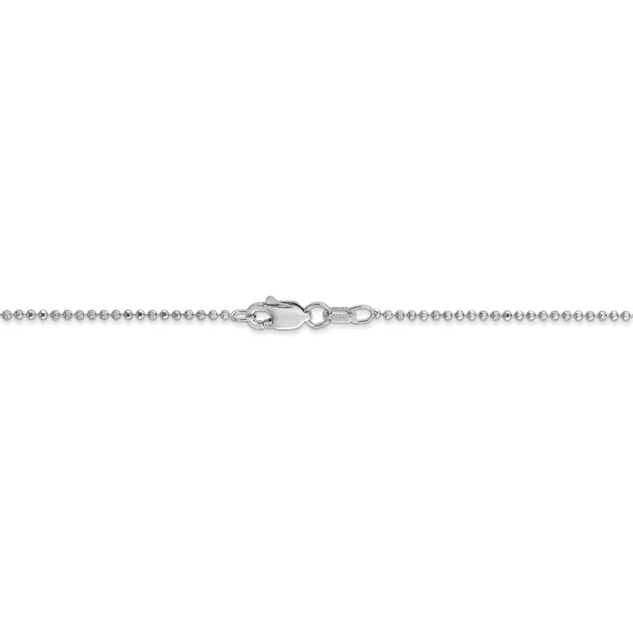 Necklaces WB Choice Jewelry 14k WG 12mm DC Beaded Pendant ChainWBCPEN7920