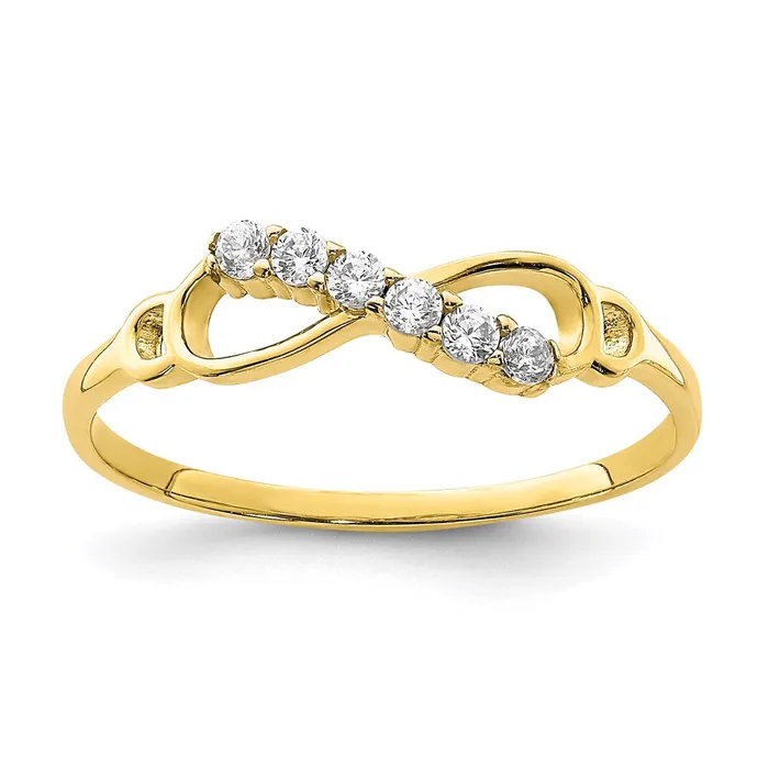 Rings 10K CZ Infinity RingWBC10C1413 WB Choice Jewelry