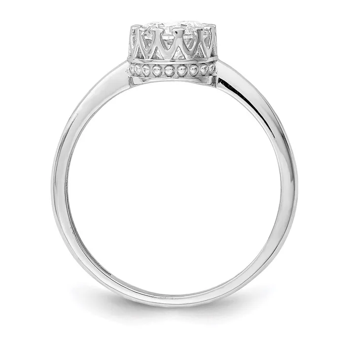 Rings 10k Tiara Collection White Gold Polished CZ RingWBC10YC417W WB Choice Jewelry Rings 10k Tiara Collection White Gold Polished CZ RingWBC10YC417W WB Choice Jewelry
