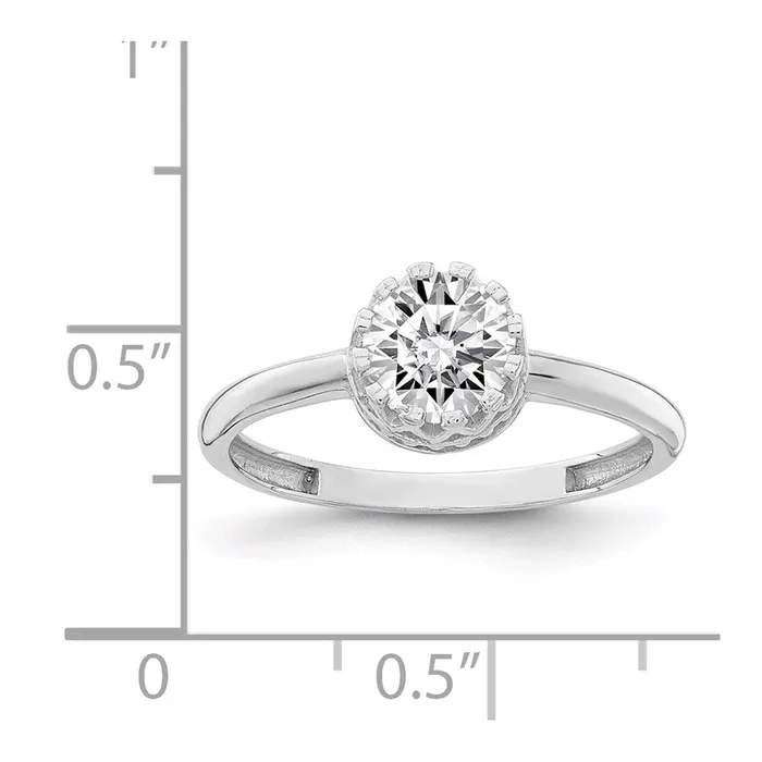 Rings 10k Tiara Collection White Gold Polished CZ RingWBC10YC417W WB Choice Jewelry Rings 10k Tiara Collection White Gold Polished CZ RingWBC10YC417W WB Choice Jewelry