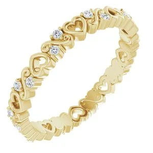 Rings 14K Yellow 16 CTW Heart Diamond Eternity Band Size 8124085633PSTWBC WB Choice Jewelry Rings 14K Yellow 16 CTW Heart Diamond Eternity Band Size 8124085633PSTWBC WB Choice Jewelry