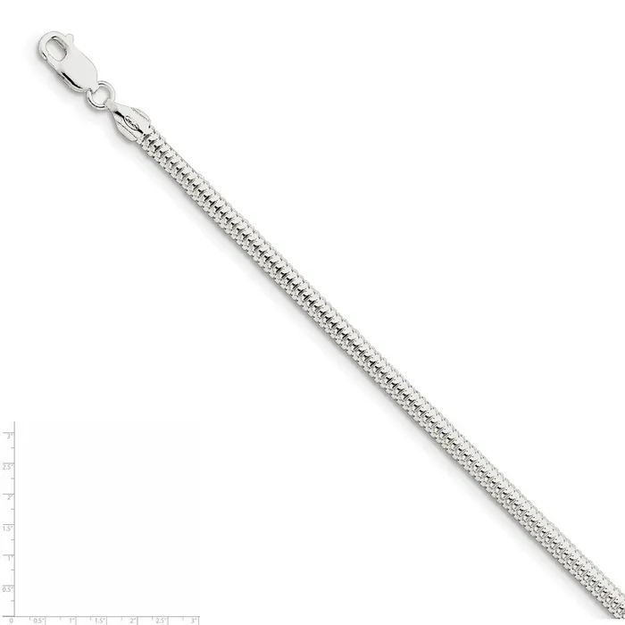 Rings Sterling Silver 4mm Round Snake ChainWBCQSNL10026 WB Choice Jewelry Rings Sterling Silver 4mm Round Snake ChainWBCQSNL10026 WB Choice Jewelry