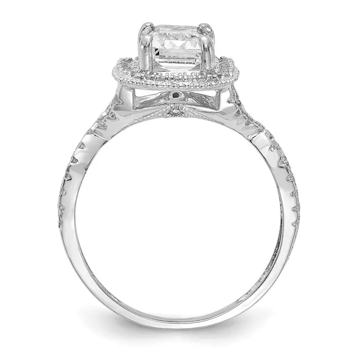 Rings WB Choice Jewelry 10K Tiara Collection White Gold Polished CZ RingWBC10YC382W Rings WB Choice Jewelry 10K Tiara Collection White Gold Polished CZ RingWBC10YC382W