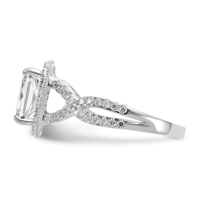 Rings WB Choice Jewelry 10K Tiara Collection White Gold Polished CZ RingWBC10YC382W Rings WB Choice Jewelry 10K Tiara Collection White Gold Polished CZ RingWBC10YC382W