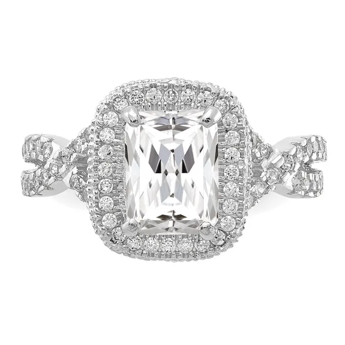 Rings WB Choice Jewelry 10K Tiara Collection White Gold Polished CZ RingWBC10YC382W Rings WB Choice Jewelry 10K Tiara Collection White Gold Polished CZ RingWBC10YC382W
