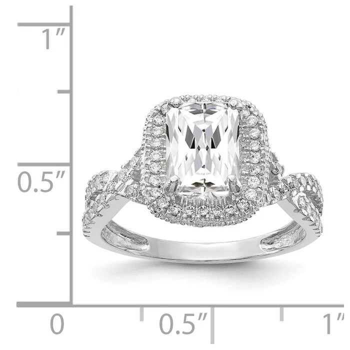 Rings WB Choice Jewelry 10K Tiara Collection White Gold Polished CZ RingWBC10YC382W Rings WB Choice Jewelry 10K Tiara Collection White Gold Polished CZ RingWBC10YC382W