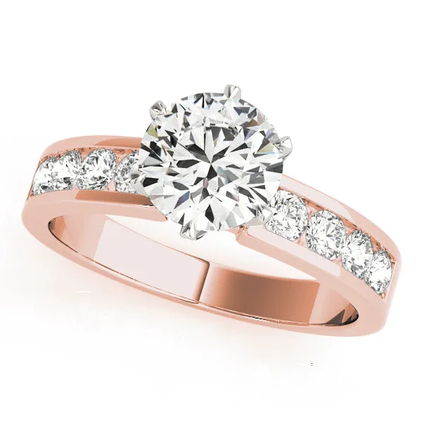 Single Row Diamond Engagement Ring Overnight Mountings Fashion Rings