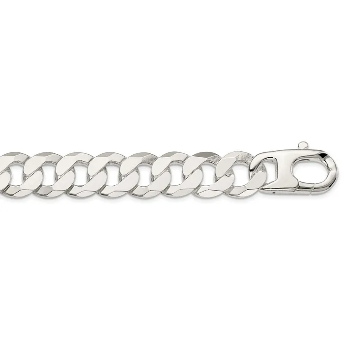 Sterling Silver 16mm Flat Curb ChainWBCQLB40024 WB Choice Jewelry Rings Sterling Silver 16mm Flat Curb ChainWBCQLB40024 WB Choice Jewelry Rings