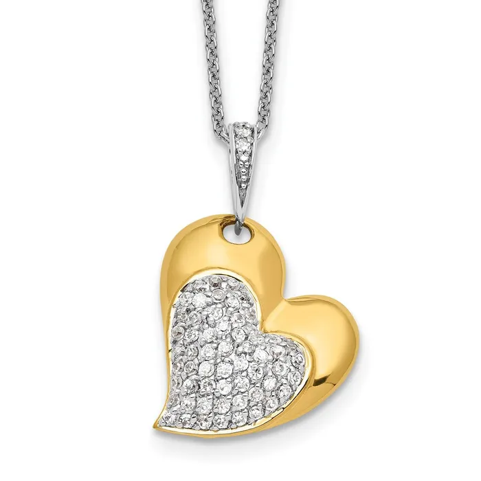 Sterling Silver Goldplated Blessed Beyond Measure 18in NecklaceWBCQSX266 WB Choice Jewelry Necklaces