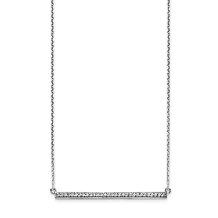WB Choice Jewelry Necklaces 14k White Gold Diamond Bar NecklaceWBCXP5031WAA WB Choice Jewelry Necklaces 14k White Gold Diamond Bar NecklaceWBCXP5031WAA