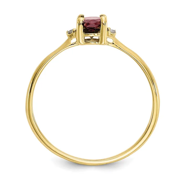 WB Choice Jewelry Rings 10k Polished Geniune Diamond Garnet Birthstone RingWBC10XBR202 WB Choice Jewelry Rings 10k Polished Geniune Diamond Garnet Birthstone RingWBC10XBR202