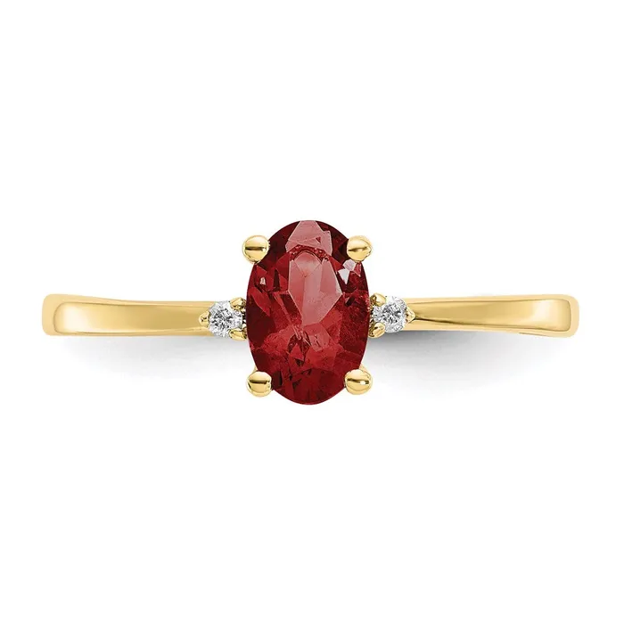 WB Choice Jewelry Rings 10k Polished Geniune Diamond Garnet Birthstone RingWBC10XBR202 WB Choice Jewelry Rings 10k Polished Geniune Diamond Garnet Birthstone RingWBC10XBR202