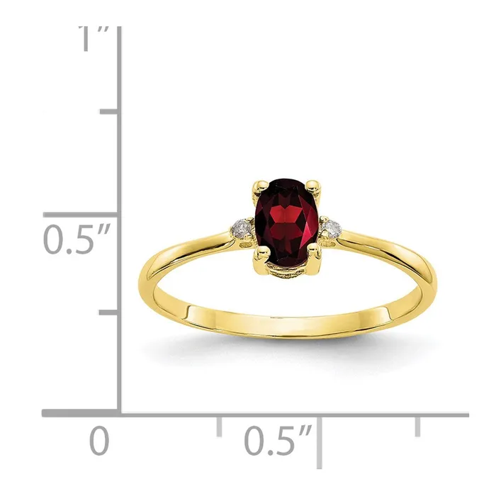 WB Choice Jewelry Rings 10k Polished Geniune Diamond Garnet Birthstone RingWBC10XBR202 WB Choice Jewelry Rings 10k Polished Geniune Diamond Garnet Birthstone RingWBC10XBR202