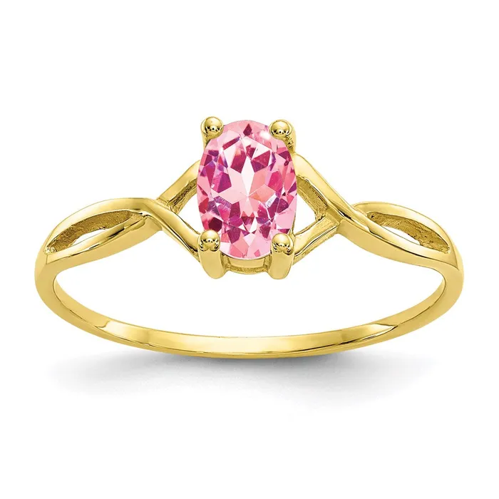 WB Choice Jewelry Rings 10k Polished Geniune Pink Tourmaline Birthstone RingWBC10XBR235 WB Choice Jewelry Rings 10k Polished Geniune Pink Tourmaline Birthstone RingWBC10XBR235