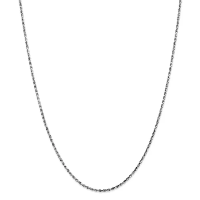 WB Choice Jewelry Rings 10k White Gold 175mm Diamondcut Rope ChainWBC10K014W28
