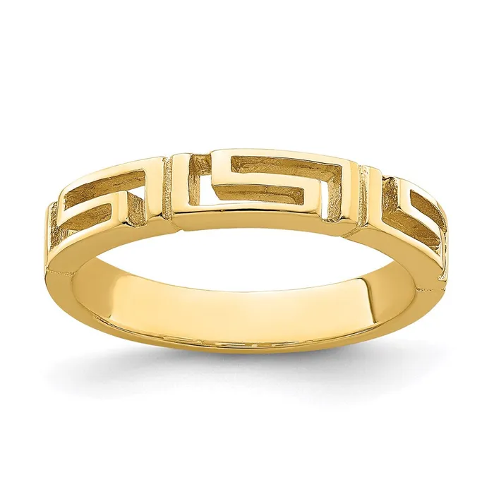 WB Choice Jewelry Rings 14k CutOut Greek Key BandR742WBC