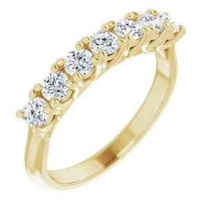 WB Choice Jewelry Rings 14K Yellow 3 mm Round SevenStone Anniversary Band Mounting 12282960008PSTWBC WB Choice Jewelry Rings 14K Yellow 3 mm Round SevenStone Anniversary Band Mounting 12282960008PSTWBC