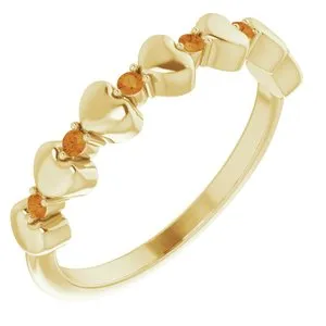 WB Choice Jewelry Rings 14K Yellow Citrine Stackable Heart Ring 71999651PSTWBC WB Choice Jewelry Rings 14K Yellow Citrine Stackable Heart Ring 71999651PSTWBC