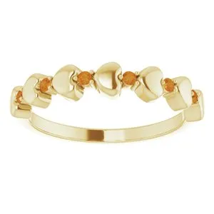 WB Choice Jewelry Rings 14K Yellow Citrine Stackable Heart Ring 71999651PSTWBC WB Choice Jewelry Rings 14K Yellow Citrine Stackable Heart Ring 71999651PSTWBC