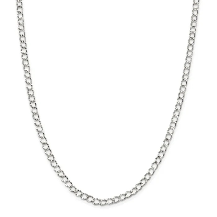 WB Choice Jewelry Rings Sterling Silver 45mm Half round Wire Open Curb ChainWBCQPE5824 WB Choice Jewelry Rings Sterling Silver 45mm Half round Wire Open Curb ChainWBCQPE5824