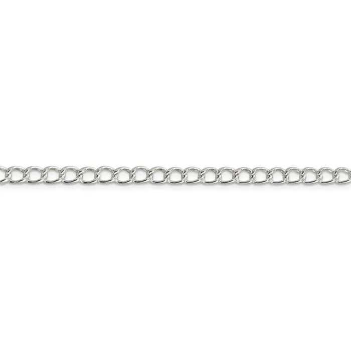 WB Choice Jewelry Rings Sterling Silver 45mm Half round Wire Open Curb ChainWBCQPE5824 WB Choice Jewelry Rings Sterling Silver 45mm Half round Wire Open Curb ChainWBCQPE5824