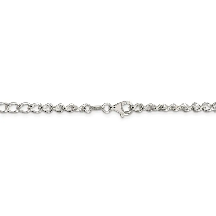 WB Choice Jewelry Rings Sterling Silver 45mm Half round Wire Open Curb ChainWBCQPE5824 WB Choice Jewelry Rings Sterling Silver 45mm Half round Wire Open Curb ChainWBCQPE5824