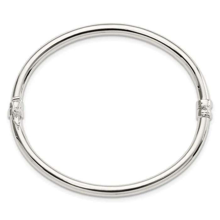 WB Choice Jewelry Rings Sterling Silver Polished Hinged BangleWBCQB1412 WB Choice Jewelry Rings Sterling Silver Polished Hinged BangleWBCQB1412