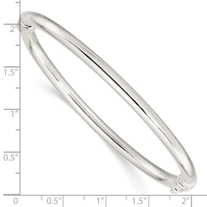 WB Choice Jewelry Rings Sterling Silver Polished Hinged BangleWBCQB1412 WB Choice Jewelry Rings Sterling Silver Polished Hinged BangleWBCQB1412
